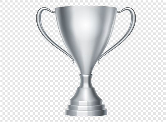 طرح png دوربری شده و ترانسپرنت کاپ نقره ای قهرمانی