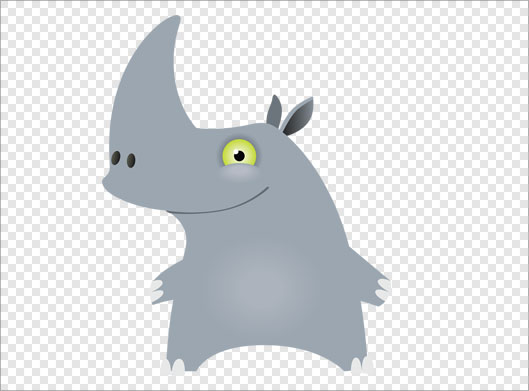 فایل Png دوربری شده کاراکتر کارتونی گراز خاکستری