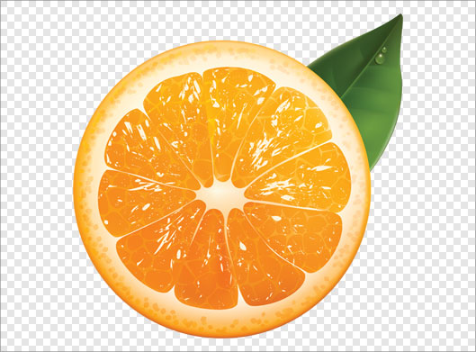فایل png ترانسپرنت و دوربری شده پرتقال قاچ شده