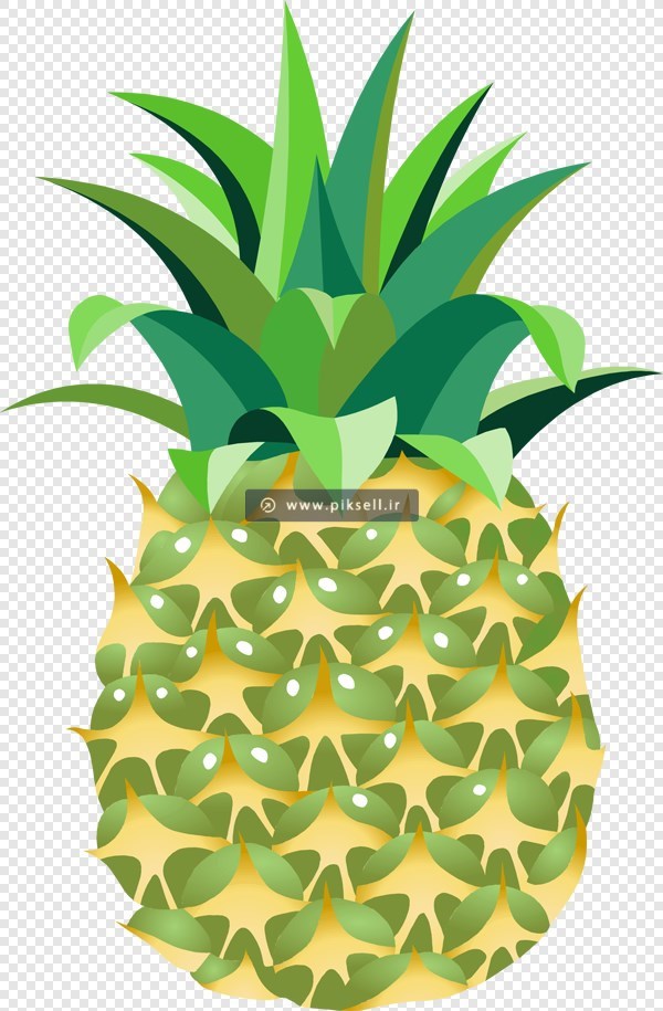 فایل ترانسپرنت دوربری شده آناناس با فرمت png