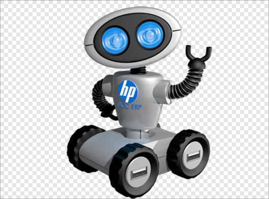 فایل png روبات hp چرخدار بصورت دوربری شده و ترانسپرنت