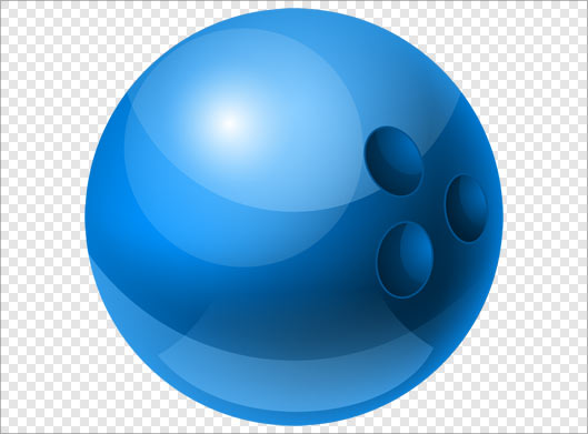 فایل png دوربری شده توپ بولینگ آبی (ترانسپرنت)