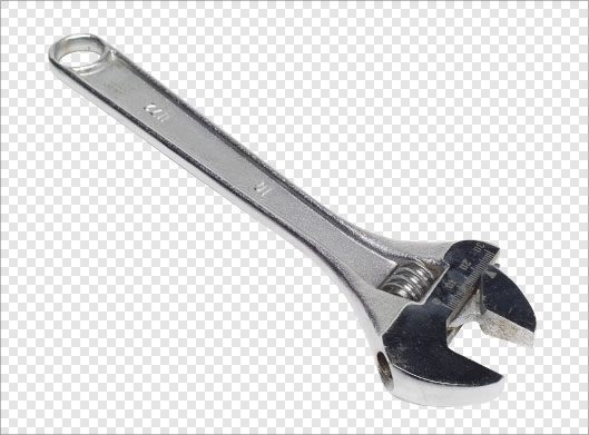 فایل دوربری شده آچار فرانسه فلزی با فرمت png