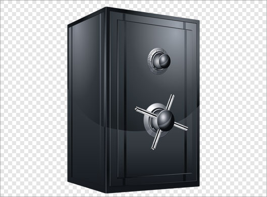 فایل Png تصویر دوربری شده و ترانسپرنت گاوصندوق سیاه