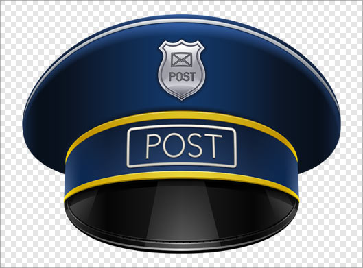 دانلود تصویر دوربری شده ترانسپرنت کلاه پلیس (Police hat) یا کلاه پست چی با فرمت png