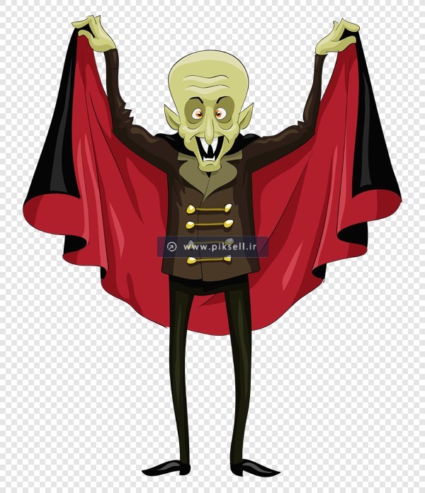 دانلود فایل png دوربری شده کاراکتر کارتونی شعبده باز آدمخوار و ترسناک