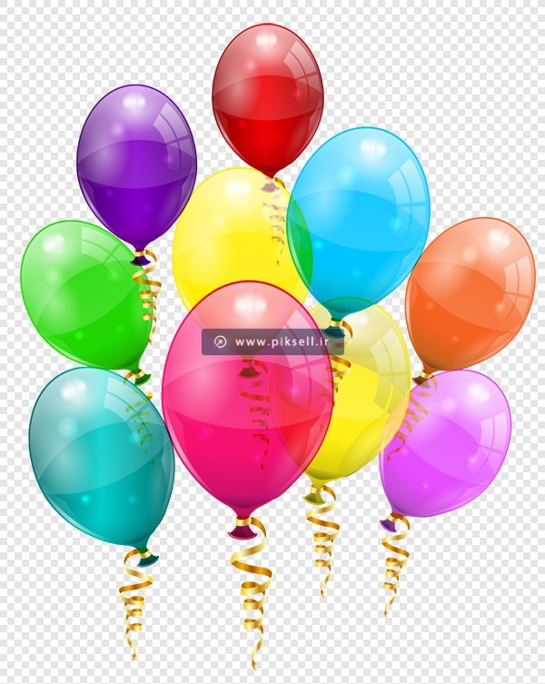 دانلود فایل png و دوربری شده بادکنک های رنگی