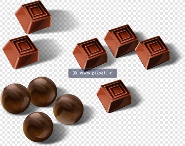 فایل دوربری شده و ترانسپرنت شکلات های کاکائویی و چیچک با پسوند png