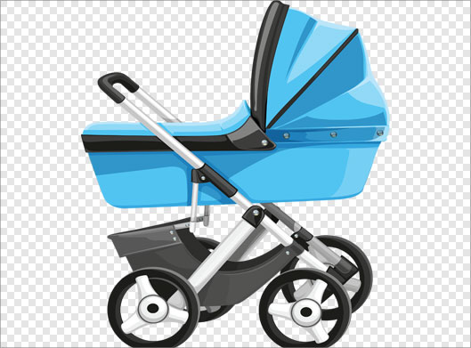 فایل png تصویر دوربری شده و ترانسپرنت کالسکه آبی