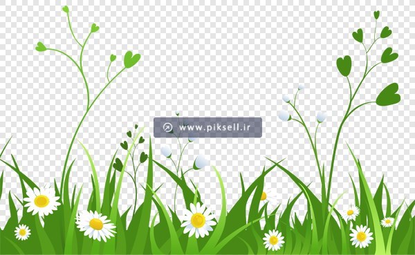 دانلود فایل png دوربری شده و ترانسپرنت سبزه و چمن و گل