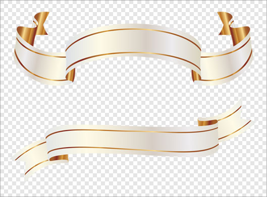 دانلود فایل png دوربری شده روبان های لوکس سفید
