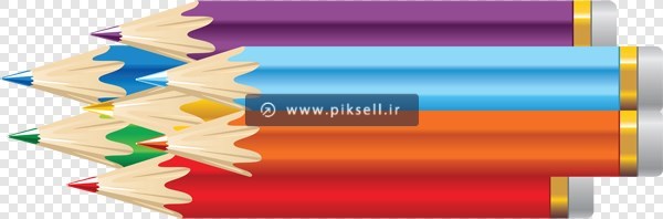 فایل Png دوربری شده و ترانسپرنت مدادهای رنگی