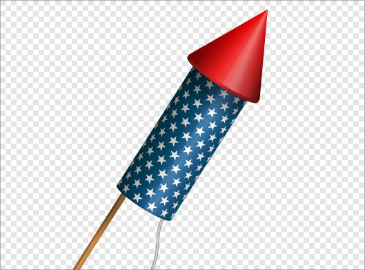 فایل png دوربری شده و ترانسپرنت موشک و فشفشه جشن ها