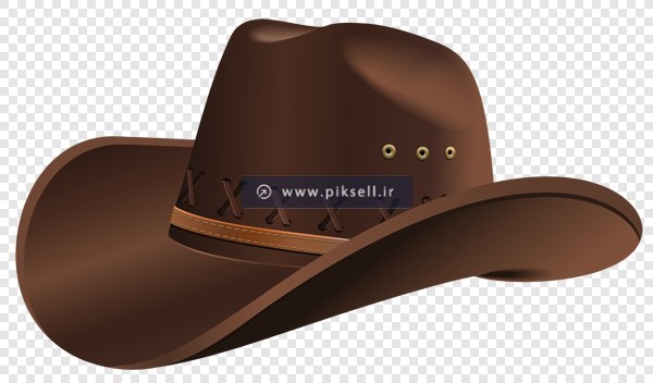 فایل png ترانسپرنت و دوربری شده کلاه کابوی قهوه ای