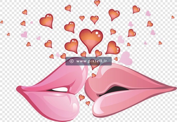 دانلود فایل دوربری شده دور لب صورتی با پسوند png