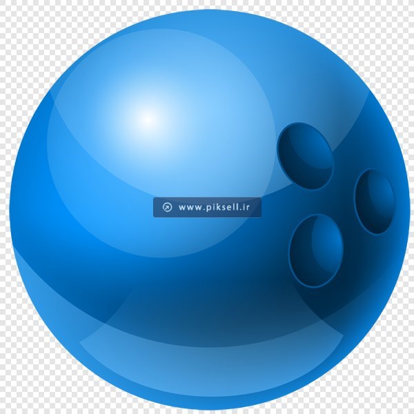 فایل png دوربری شده توپ بولینگ آبی (ترانسپرنت)