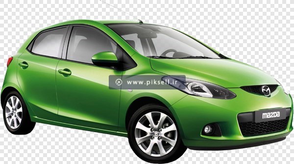 تصویر دوربری شده خودروی لوکس سبز با فرمت png
