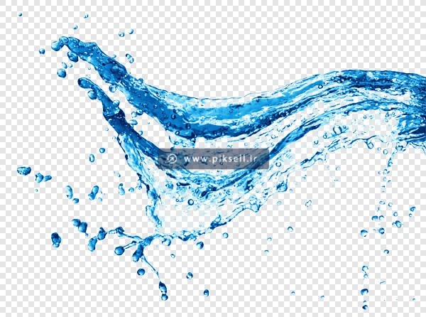 فایل ترانسپرنت دوربری شده آبهای پاشیده شده آبی با پسوند png
