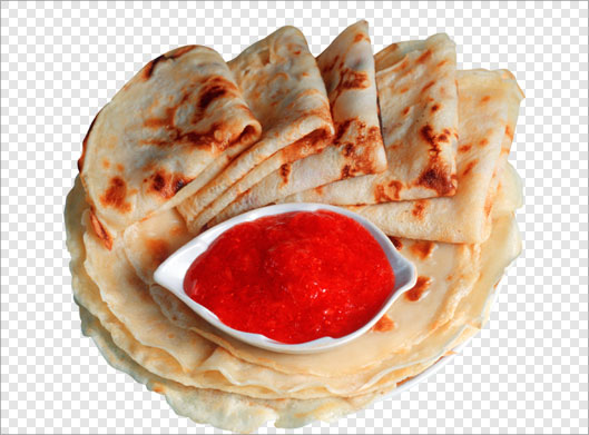 فایل دوربری شده با طرح کاسه غذا و نان تازه با فرمت png