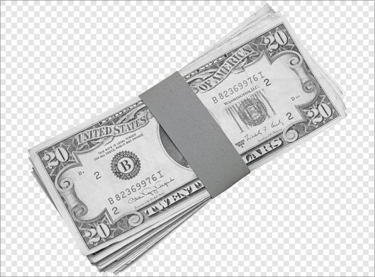 دانلود فایل دوربری شده و ترانسپرنت دسته اسکناس با پسوند png