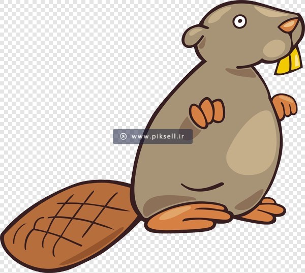 فایل دوربری شده راسوی کارتونی با فرمت png