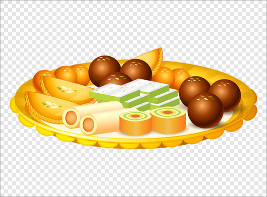 دانلود فایل png دوربری شده و ترانسپرنت سینی با غذاهای سوشی