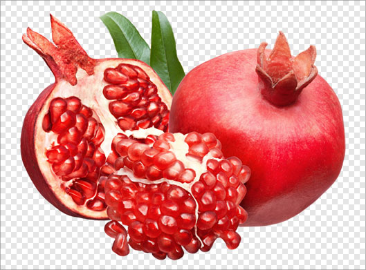 فایل png انار قرمز و دانه های انار مناسب برای شب یلدا