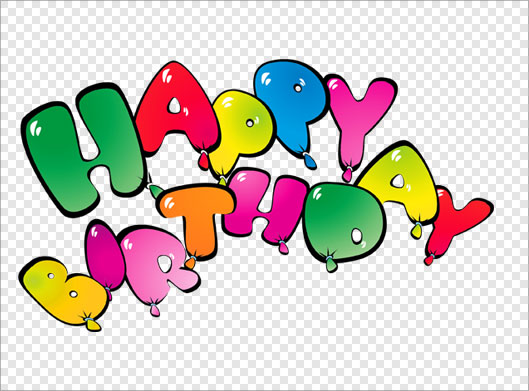 فایل png لوگوتایپ Happy Birthday (ترانسپرنت دوربری شده)