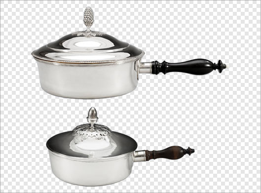 فایل png دوربری شده و ترانسپرنت ماهیتابه های درب دار فلزی (استیل)