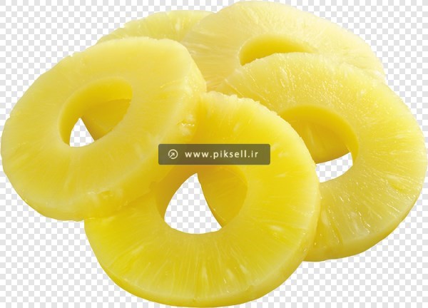فایل png ترانسپرنت دوربری شده حلقه های کمپوت آناناس