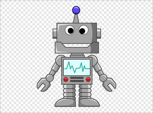 دانلود فایل png دوربری شده و ترانسپرنت کاراکتر کارتونی روبات و آدم آهنی
