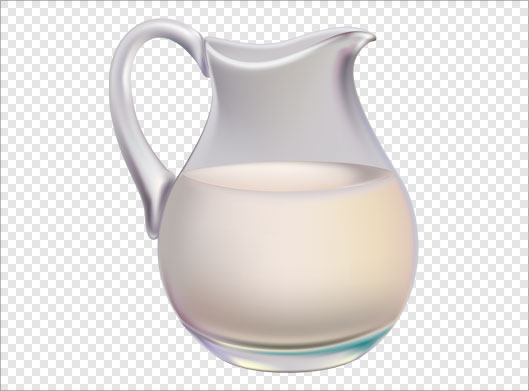 فایل دوربری شده و ترانسپرنت پارچ شیر ب افرمت png