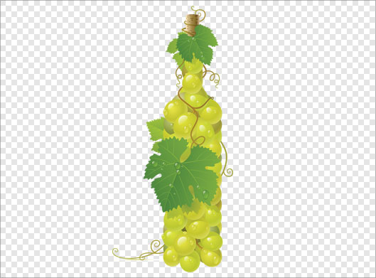 فایل png دوربری شده با طرح انگور و شیشه (آب انگور)