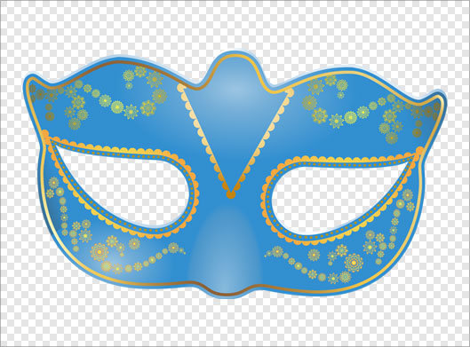 فایل png دوربری شده و ترانسپرنت ماسک و نقاب آبی