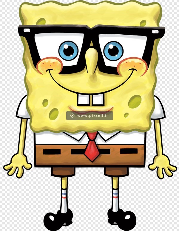 دانلود تصویر دوربری شده کاراکتر کارتونی باب اسفنجی (Sponge Bob) با پسوند png