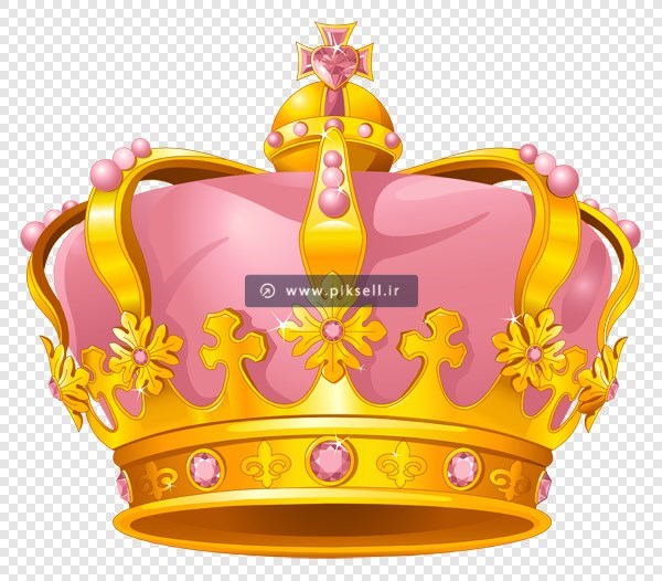 فایل png دوربری شده و ترانسپرنت تاج پادشاهی صورتی