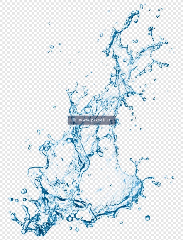 فایل png ترانسپرنت دوربری شده آب های پاشیده شده