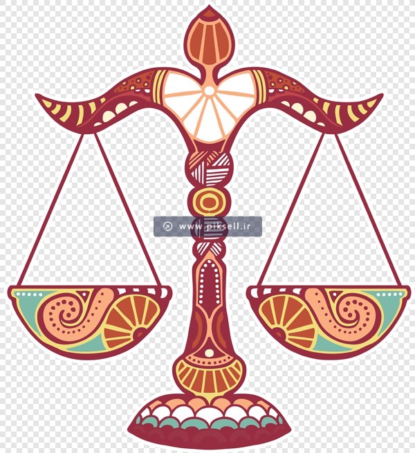 فایل Png با طرح نماد عدالت (ترازوی عدالت و دادگستری) بصورت گرافیکی