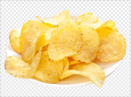 فایل Png دوربری شده بشقاب چیپس سیب زمینی