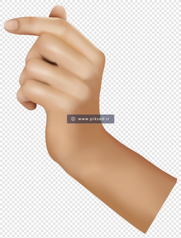 فایل ترانسپرنت دوربری شده دست با فرمت png