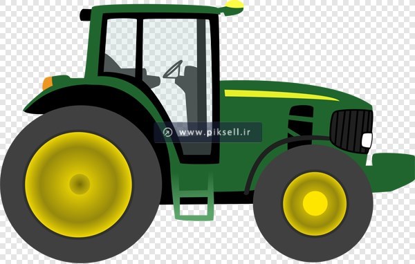 فایل دوربری شده و ترانسپرنت تراکتور سبز با پسوند png