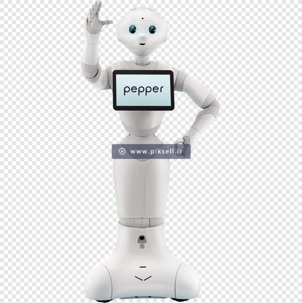 تصویر دوربری شده و ترانسپرنت روبات پیپر (pepper robot) با پسوند png