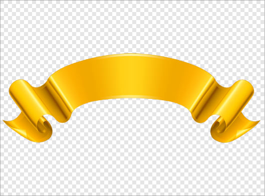 فایل png دوربری شده و ترانسپرنت روبان طلایی