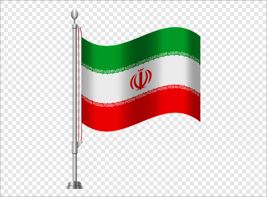 فایل Png دوربری شده و ترانسپرنت پرچم رومیزی ایران