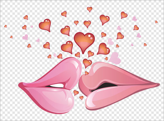 دانلود فایل دوربری شده دور لب صورتی با پسوند png