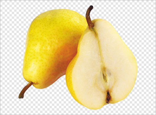فایل دوربری شده ترانسپرنت میوه گلابی زرد با فرمت png