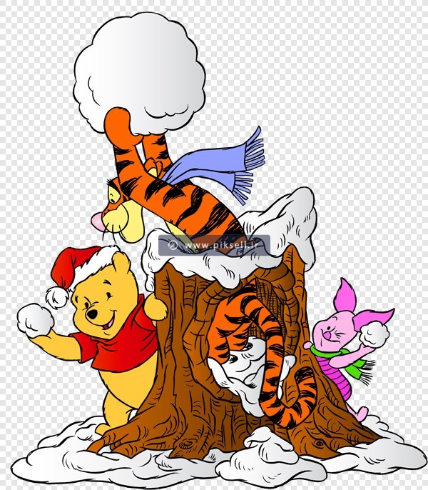 فایل دوربری شده کاراکترهای کارتونی pooh (ترانسپرنت)