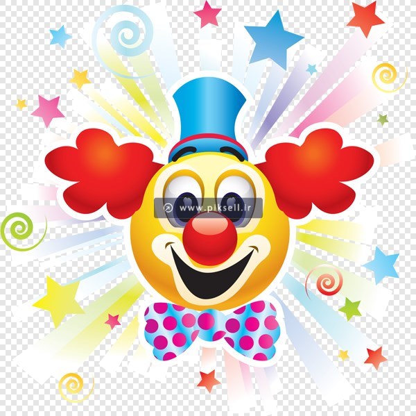 فایل png کاراکتر گرافیکی و کارتون دلقک سیرک
