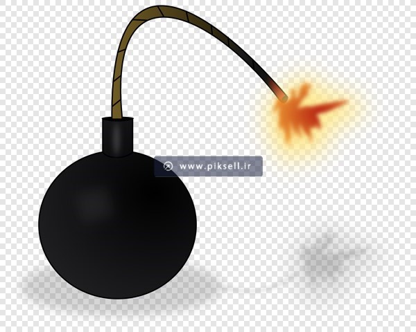 فایل ترانسپرنت دوربری شده بمب سیاه با فرمت png