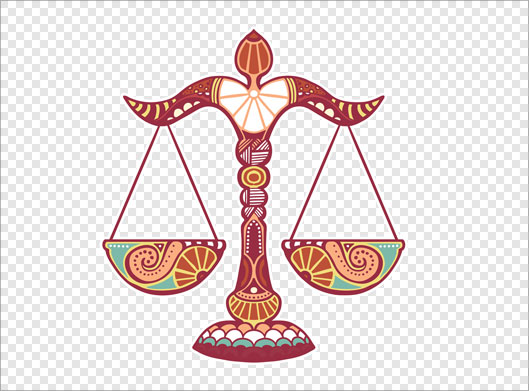 فایل Png با طرح نماد عدالت (ترازوی عدالت و دادگستری) بصورت گرافیکی